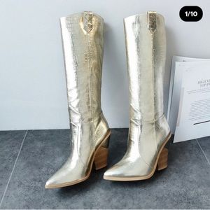 Gold Cowboy Boots